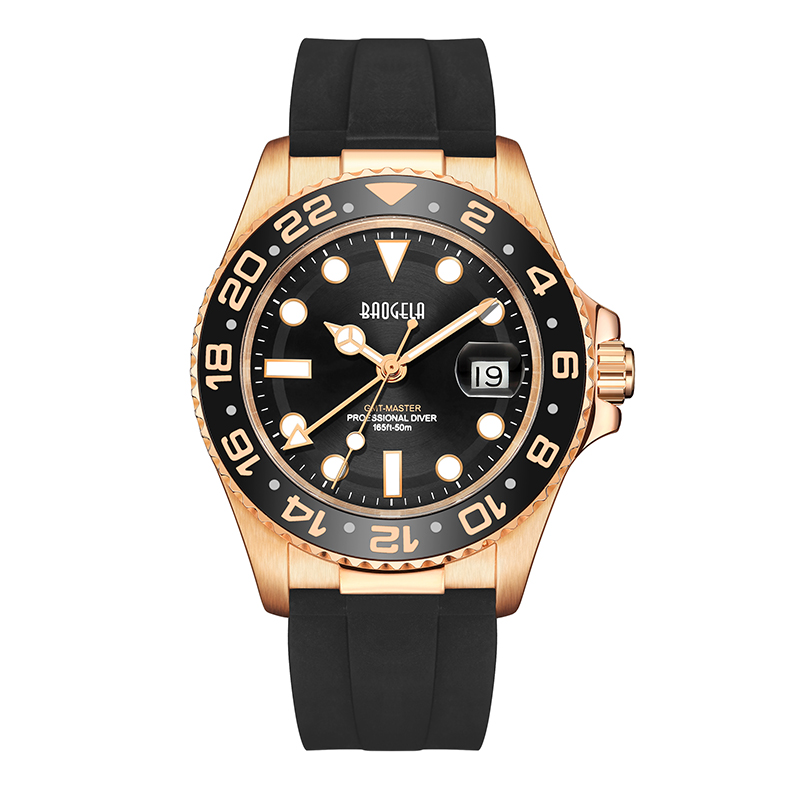 Baogela Top Brand 50m Rose Gold Watch Watch Watch Ratch Fashion Fashion Parejas Sport Watch Wall Wallwatch 22805